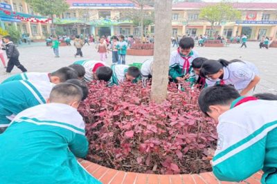TRƯỜNG TIỂU HỌC THANH TUYỀN HƯỞNG ỨNG ĐỢT CAO ĐIỂM CHUNG TAY XÂY DỰNG MÔI TRƯỜNG “SÁNG – XANH – SẠCH – ĐẸP” ĐÓN TẾT NGUYÊN ĐÁN 2026